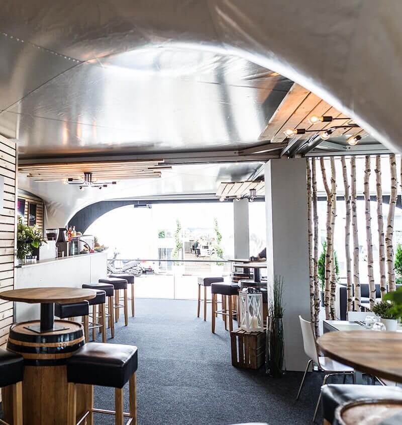 Inside of an exclusive mobile event location by eila