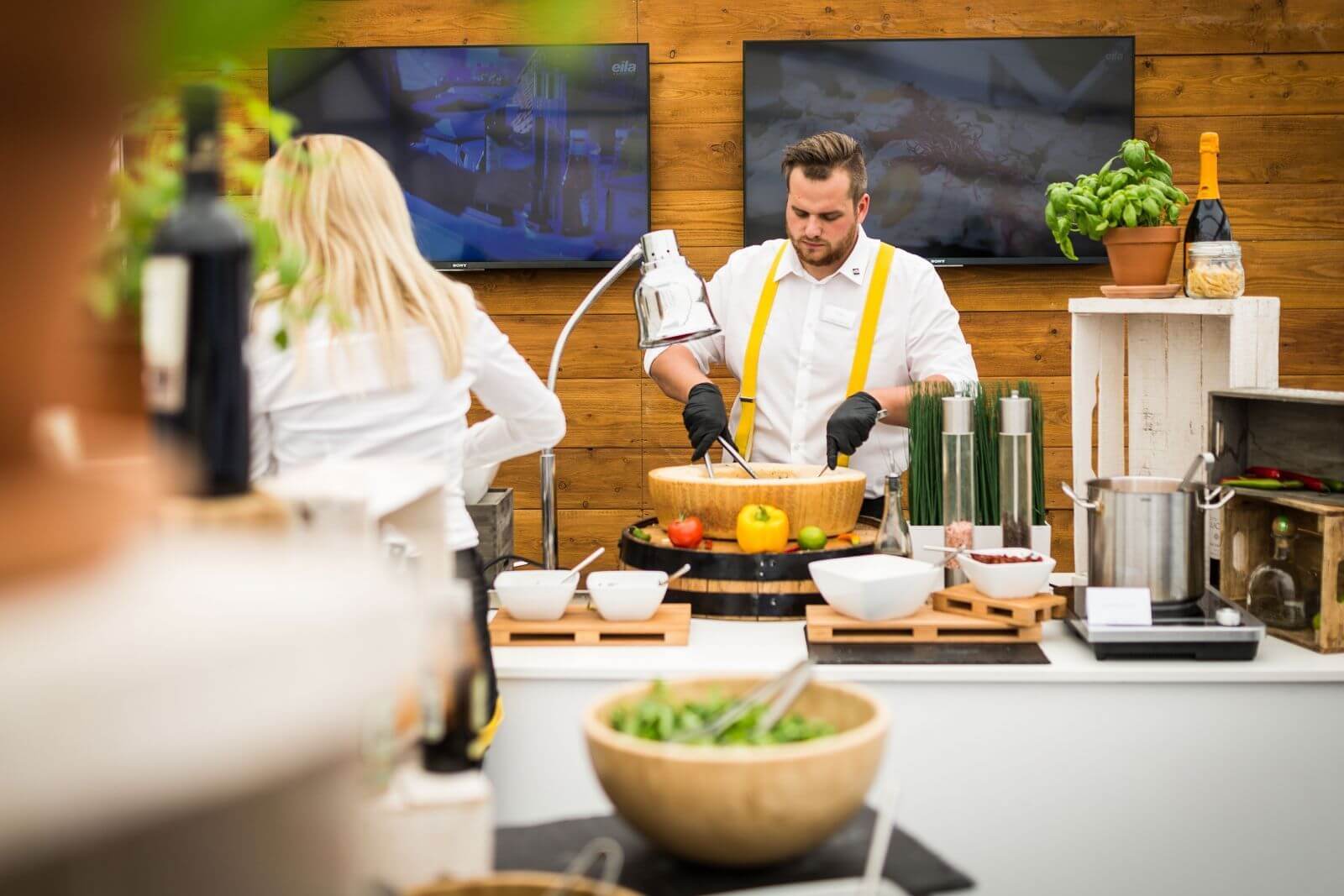 Cook preparing exclusive catering by eila